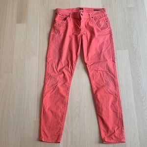 CITIZENS OF HUMANITY  CoH Thompson Medium Rise Cropped Skinny Coral Orange sz 30